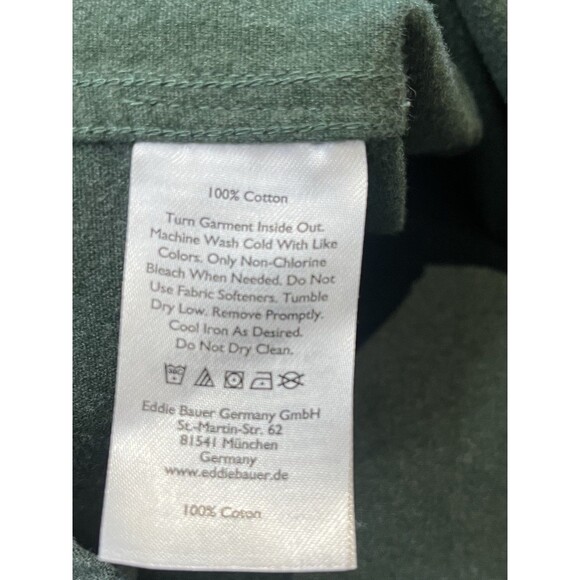 Eddie Bauer Mens Mountain Ops Flannel Work Shirt Small Green Thick Cotton - Picture 8 of 10